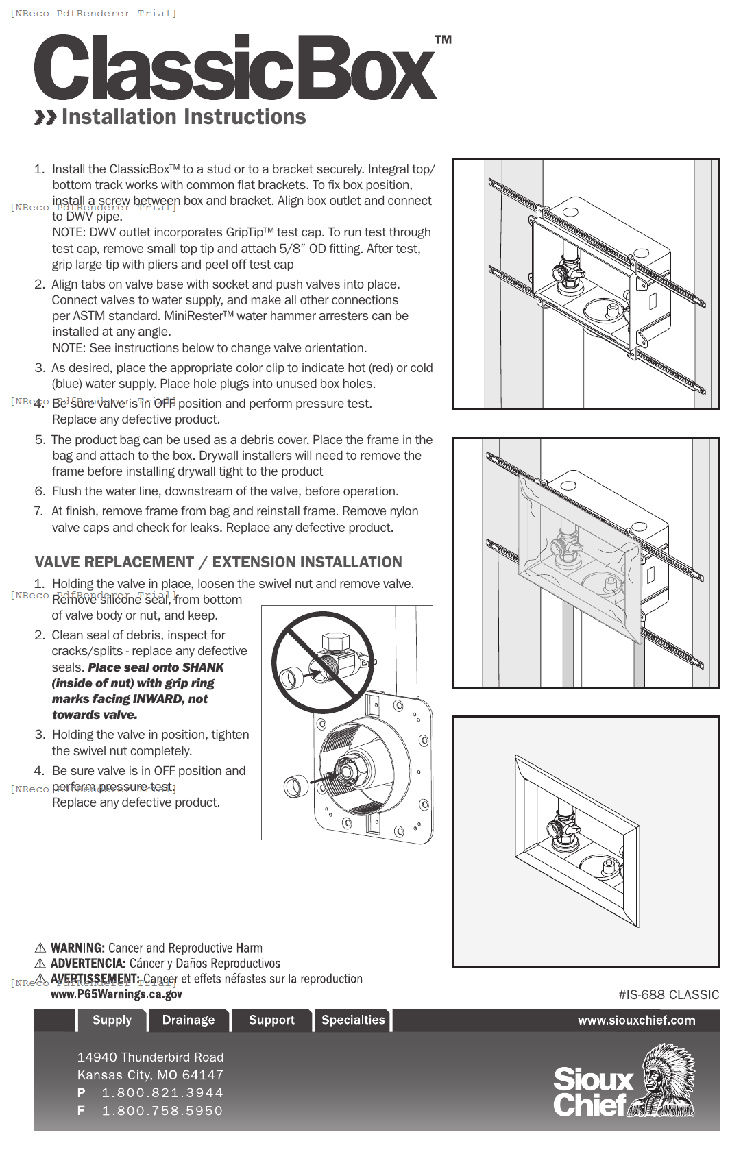 688 SERIES - CLASSICBOX LAUNDRY BOX - INSTRUCTION SHEET.PDF Technical Document